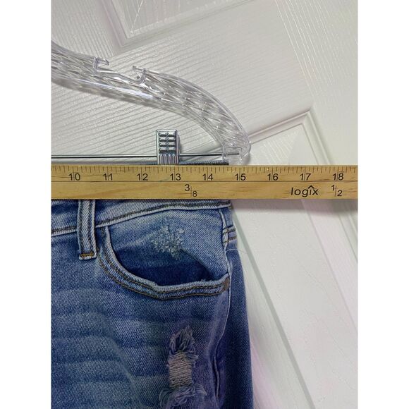 Judy Blue Jeans Women's Sz 27 Blue Boyfriend Fit Distressed Ripped Denim - Picture 11 of 13